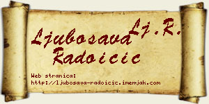 Ljubosava Radoičić vizit kartica